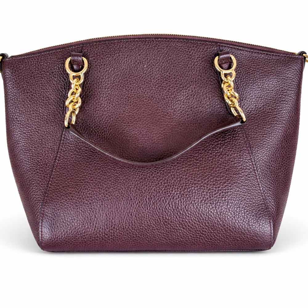 Coach Small Kelsey Satchel in Oxblood burgundy maroon pebbled leather - Picture 2 of 8